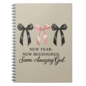 New Year New Beginnings Same Amazing God Religious Notitieboek (Voorkant)