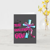 New Year New Challenges Same Great God Happy New Y Kaart (Gele Bloem)
