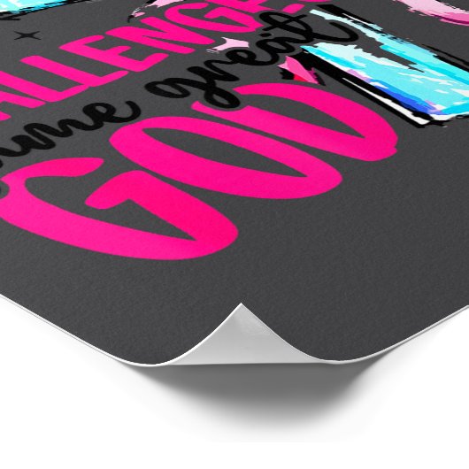 New Year New Challenges Same Great God Happy New Y Poster (Hoek)