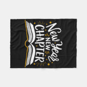 New Year New Chapter Happy New Year 2025 Book  Fleece Deken (Voorkant (Horizontaal))