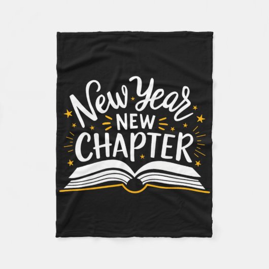 New Year New Chapter Happy New Year 2025 Book  Fleece Deken (Voorkant)