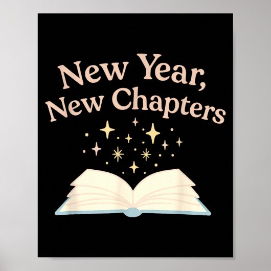 New Year New Chapters Cozy Reading For Book Lovers Poster (Voorkant)
