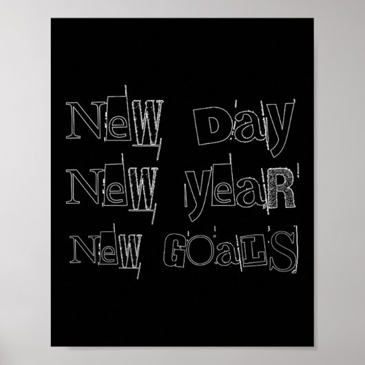 New Year, New Day, Goals Motivation For Dad, Men A Poster (Voorkant)