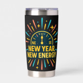 New Year, New Energy Geïsoleerde Drinkbeker (Voorkant)