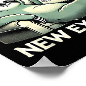 New Year New Excuses Funny Lazy Sloth New Year Res Poster (Hoek)