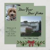 New Year New Home Christmas Card Feestdagenkaart (Voorkant / Achterkant)