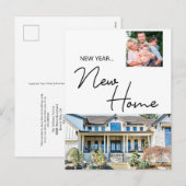 New Year New Home Family Foto en House Holiday C Feestdagenkaart (Voorkant / Achterkant)