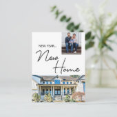 New Year New Home Moving Announcement photos Feestdagenkaart (Staand voorkant)