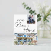 New Year New Home Moving Announcement photos Feestdagenkaart (Staand voorkant)