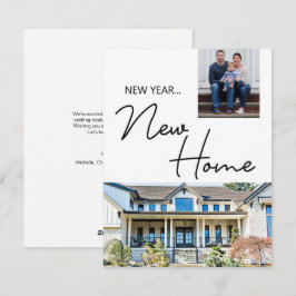 New Year New Home Moving Announcement photos Feestdagenkaart