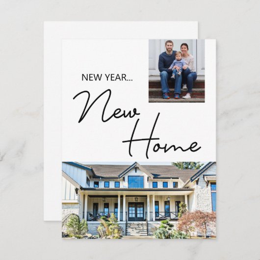 New Year New Home Moving Announcement photos Feestdagenkaart (Voorkant / Achterkant)