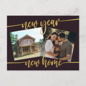 New Year New Home Photo Moving Announca Briefkaart (Voorkant)