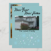 New Year New Home Snowflake Christmas Card Feestdagenkaart (Voorkant / Achterkant)