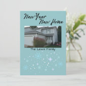 New Year New Home Snowflake Christmas Card Feestdagenkaart (Staand voorkant)