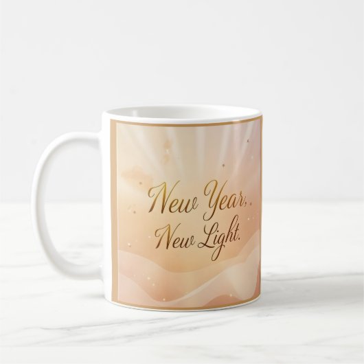 New Year, New Light” – Golden Dawn Sunrise Design Koffiemok (Links)