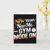 New Year New Me 2026 Funny Fitness Workout Gym Mod Kaart (Gele Bloem)