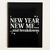 New Year New Me Mental Breakdown Sarcastic Planner (Voorkant)