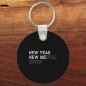 New Year New Me_mental Issues Funny New Year Resol Sleutelhanger (Voorkant)