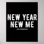 New Year New Mental Breakdowns Funny New Years Eve Poster (Voorkant)