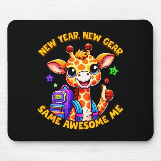 New Year New Same Awesome Me Giraffe Kids  Muismat (Voorkant)