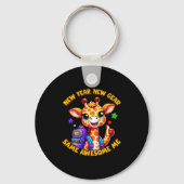 New Year New Same Awesome Me Giraffe Kids Sleutelhanger (Voorkant)