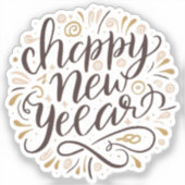 NEW YEAR New START , Happy New Years Sticker (Voorkant)