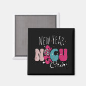 New Year Nicu Nurse Crew Celebration Uni-adults -  Magneet (Voorkant / Achterkant)