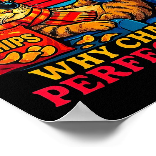 New Year Old Me Funny Cat Retro Lazy Meme Gift  Poster (Hoek)