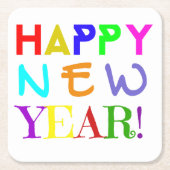 New Year Paper Coasters Set Kartonnen Onderzetters (Voorkant)