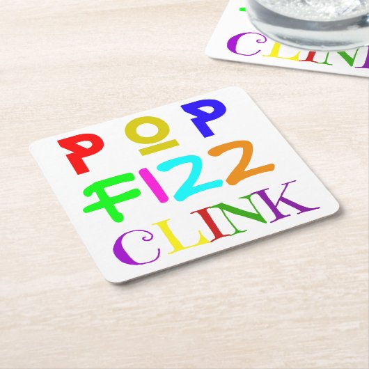 New Year Paper Coasters Set Kartonnen Onderzetters (Schuin)