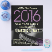New Year Party Event Announge DJ CLUB Flyer (Enkel)