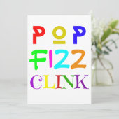 New Year Party Kaart (Staand voorkant)