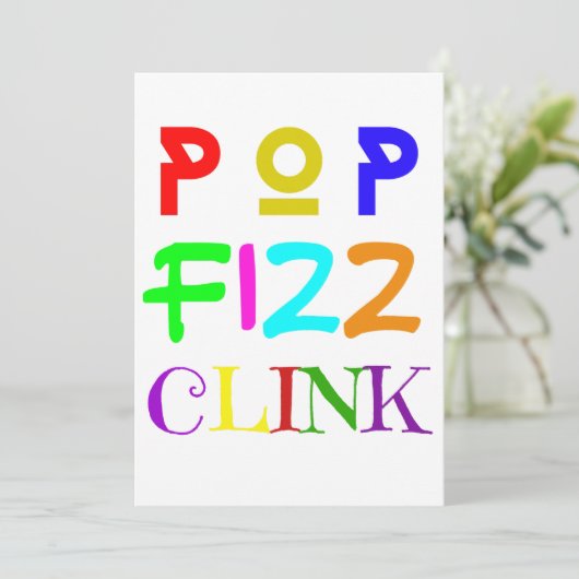 New Year Party Kaart (Staand voorkant)