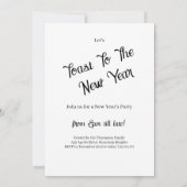 New Year Party Kaart (Achterkant)