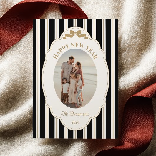 New Year Photo Holiday Card Feestdagenkaart