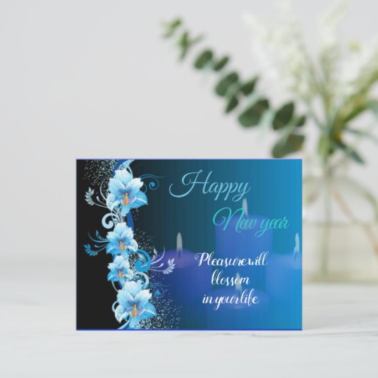 New year Postcard Feestdagenkaart (Staand voorkant)