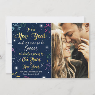 New year pregnancy announcement card 2018 feestdagenkaart