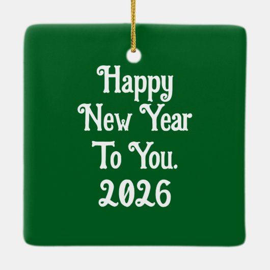 New Year Pugs Ringing Bells Ornament (Achterkant)