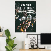 New Year Quieter Focus Motivation Poster (Thuiskantoor)