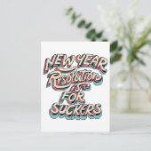 New Year resolutie is voor sukkels Briefkaart (Staand voorkant)