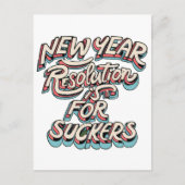 New Year resolutie is voor sukkels Briefkaart (Voorkant)
