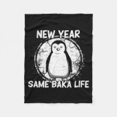 New Year Same Baka Life Baka Penguin  Fleece Deken (Voorkant)