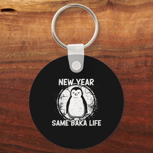 New Year Same Baka Life Baka Penguin Sleutelhanger (Voorkant)