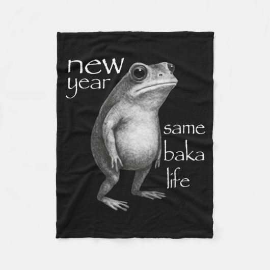 New Year Same Baka Life Funny Frog Joke  Fleece Deken (Voorkant)