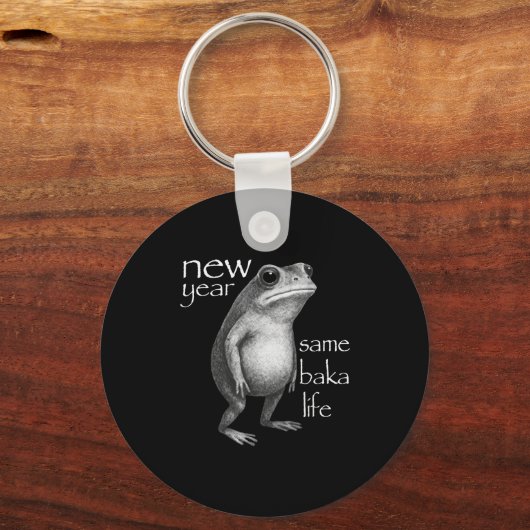 New Year Same Baka Life Funny Frog Joke  Sleutelhanger (Voorkant)