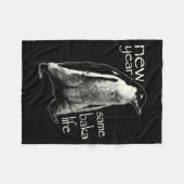New Year Same Baka Life Funny Penguin Fleece Deken (Voorkant (Horizontaal))