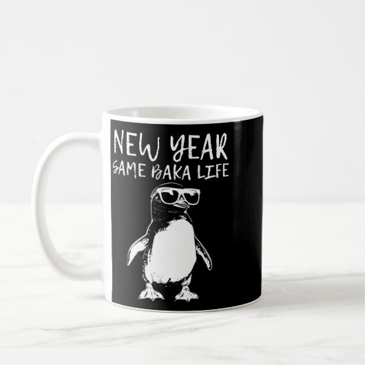 New Year Same Baka Life Funny Penguin Joke  Koffiemok (Links)