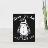 New Year Same Baka Life Funny Penguin Meme  Kaart (Voorkant)