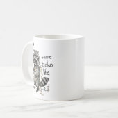 New Year Same Baka Life Funny Raccoon New Year's E Koffiemok (Voorkant links)