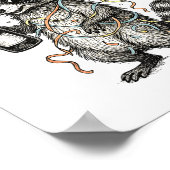 New Year Same Baka Life Funny Raccoon New Year's E Poster (Hoek)